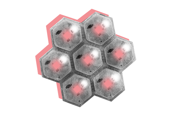 Grafik eines Netzwerks von Sensoren der CellulARSkin