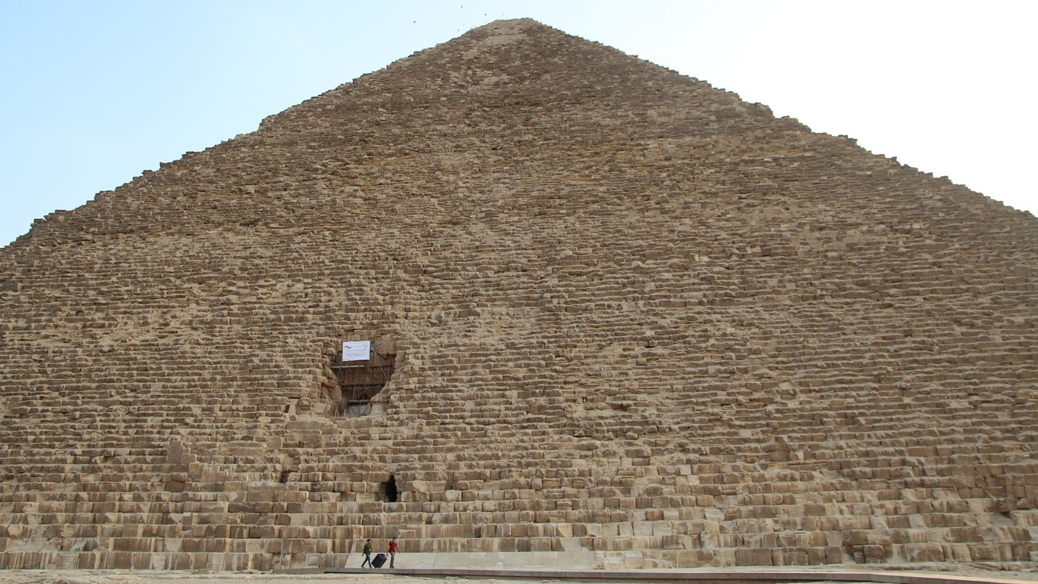 The so-called Chevron is probably the former entrance to the Cheops Pyramid.