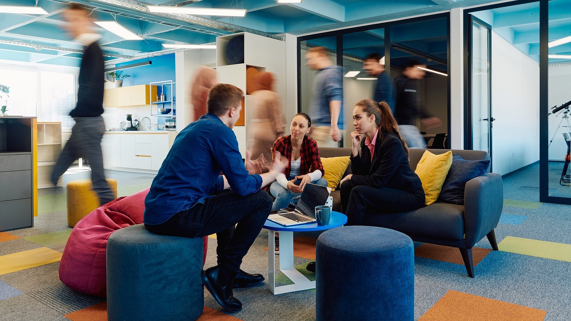 A team in a meeting.