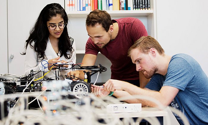 Researchers in a laboratory