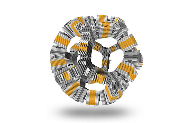 3D Computer simulation of a DNA polyhedron
