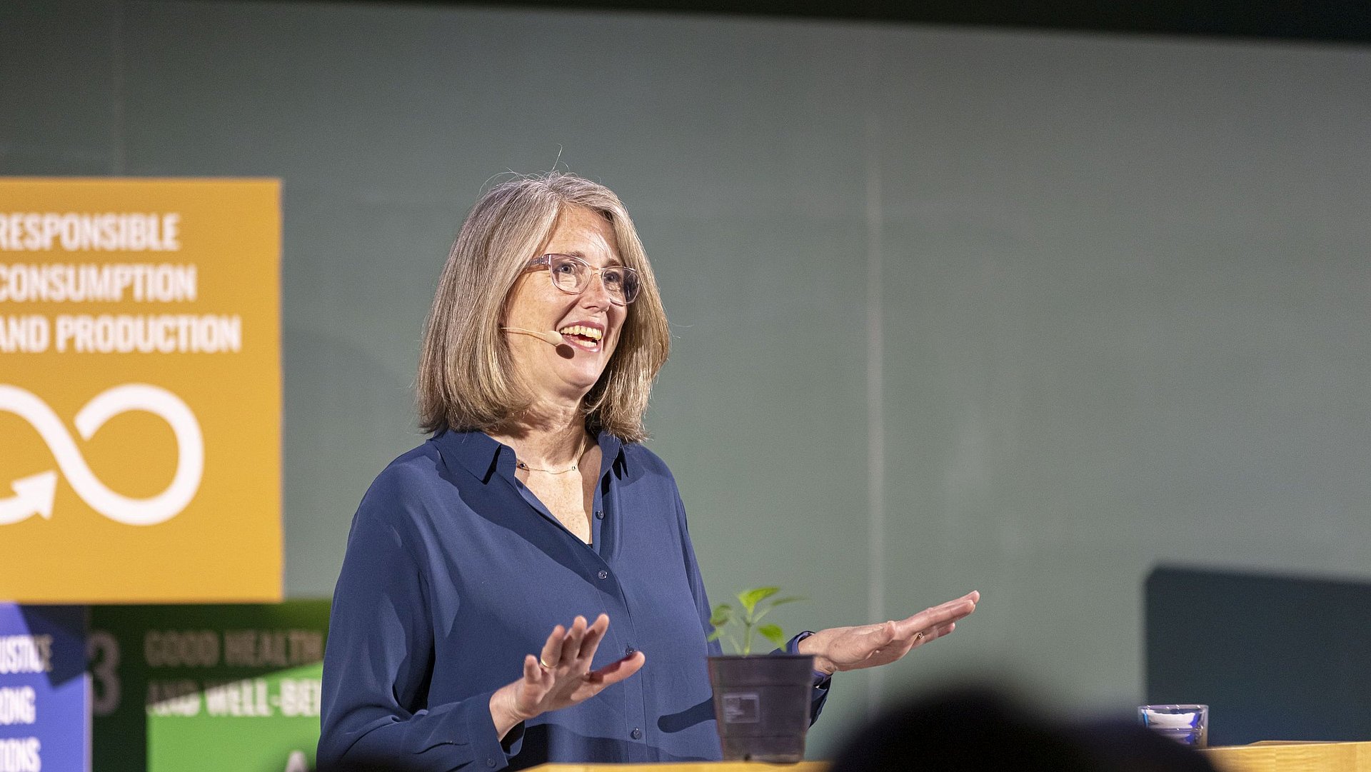 Sarah Billington, UPS Foundation Professor und Senior Fellow am Woods Institute for the Environment der Stanford University, beim TUM Sustainability Day 2024