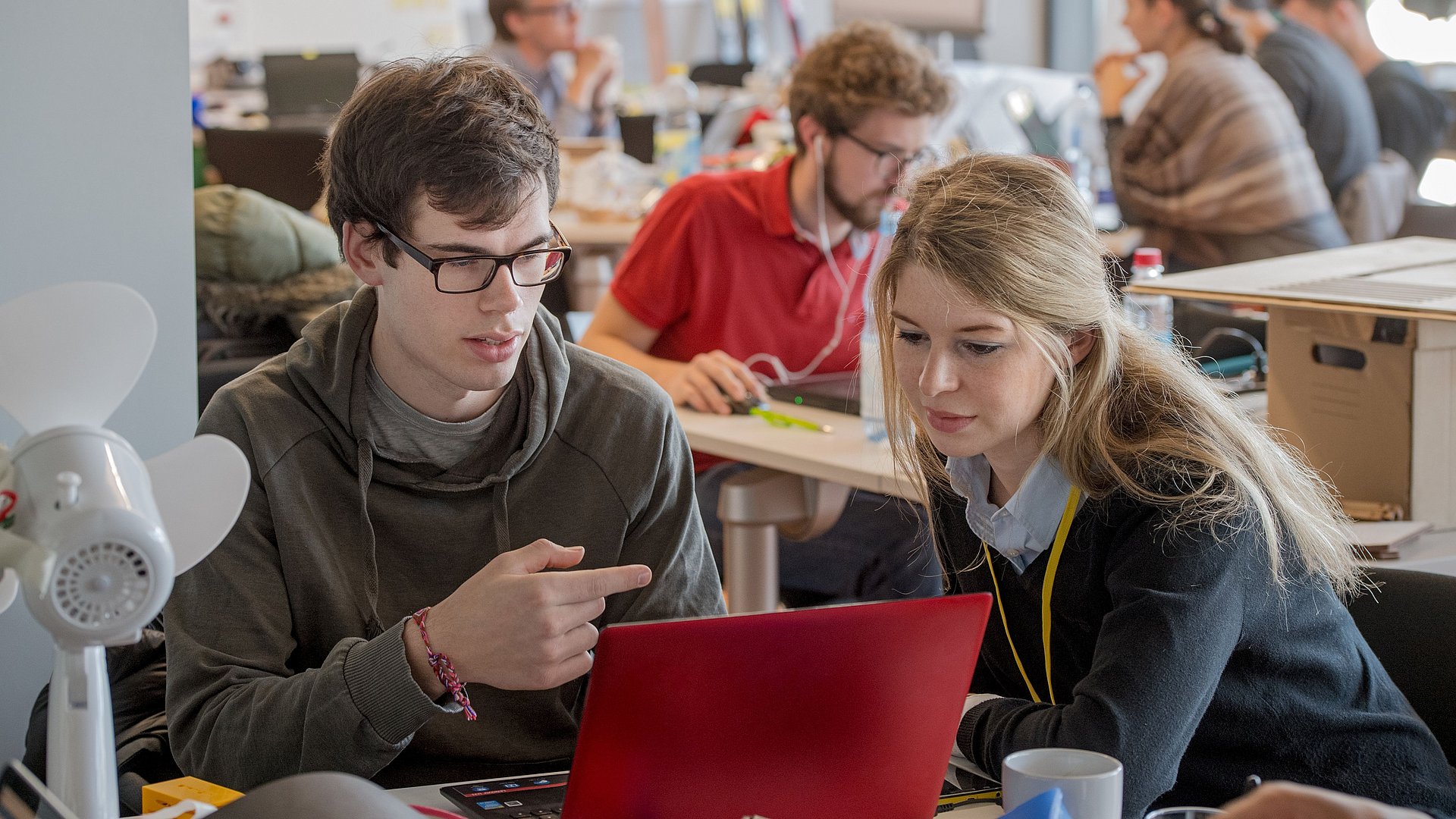 Participants of a hackathon at TUM