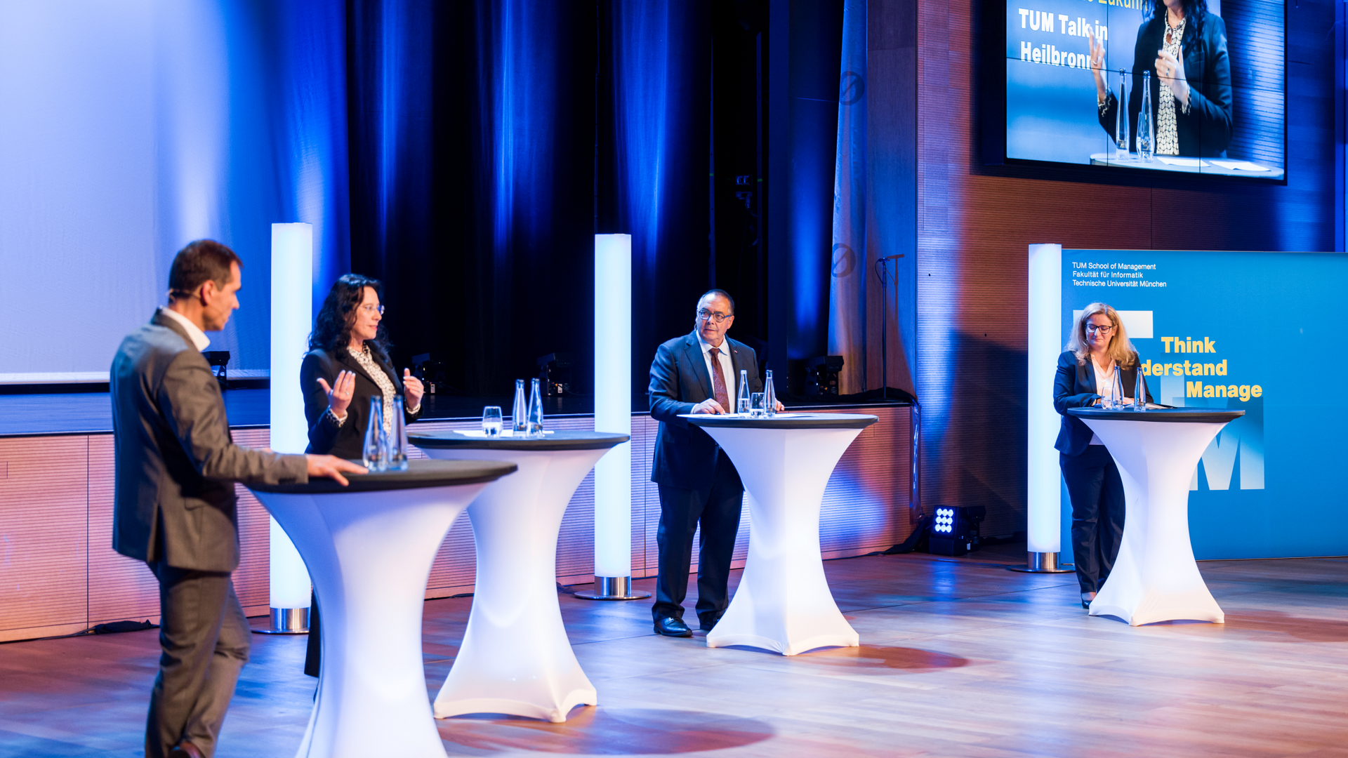 Die vier Speaker des TUM Talk Heilbronn