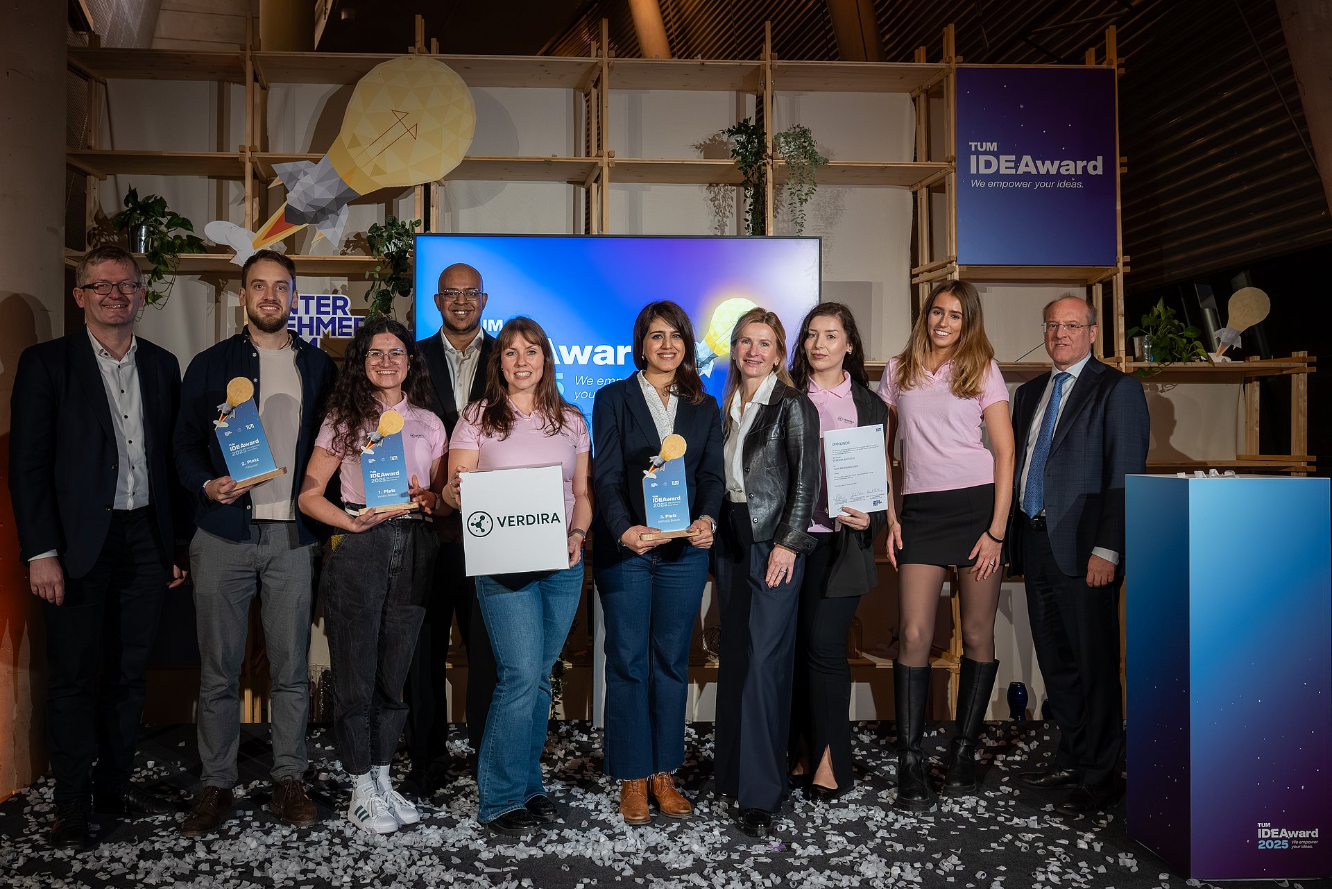 Die Gewinnerinnen und -Gewinner des TUM IDEAward.