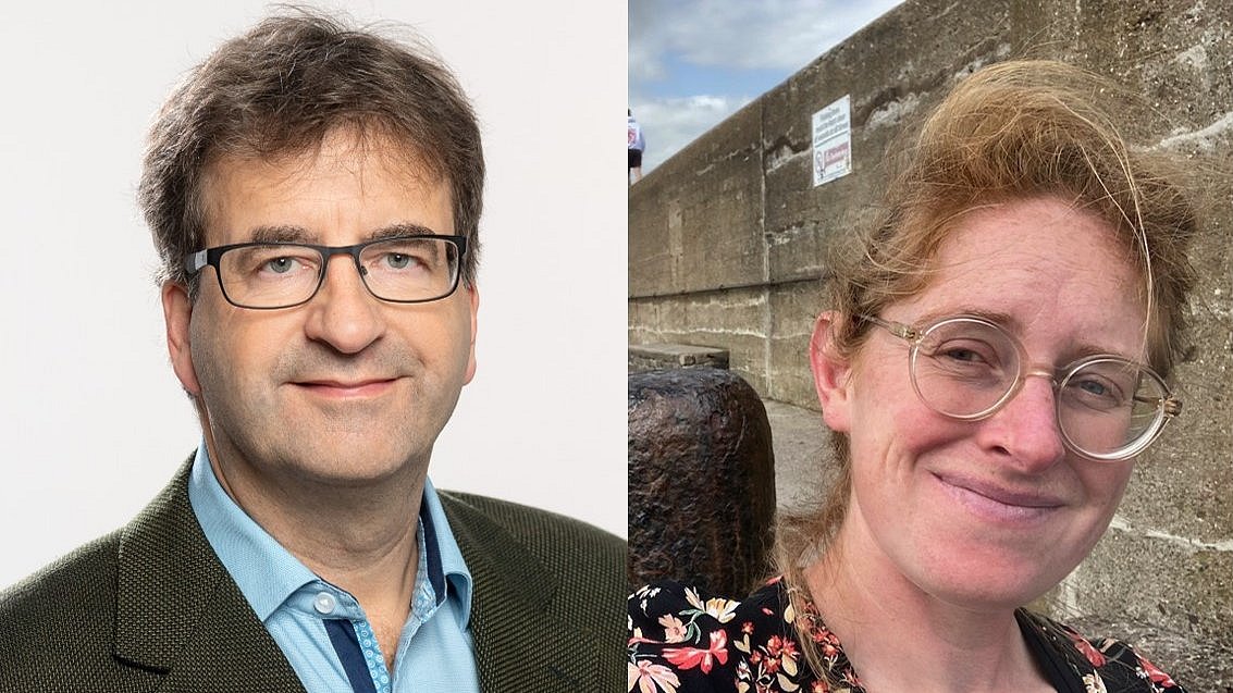 Wolfgang Weisser, Professor für terrestrische Ökologie, Victoria Culshaw, Postdoktorandin und Mitarbeiterin bei ECOLOPES