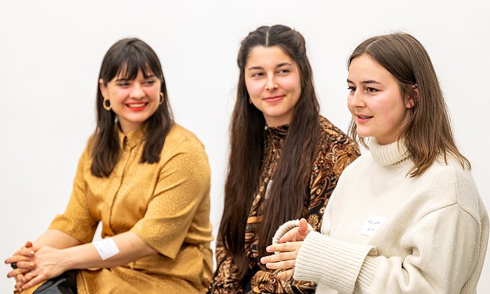 Drei Stipendiatinnen beim Mentoring-Kick-off des Agnes-Mackensen-Programms.