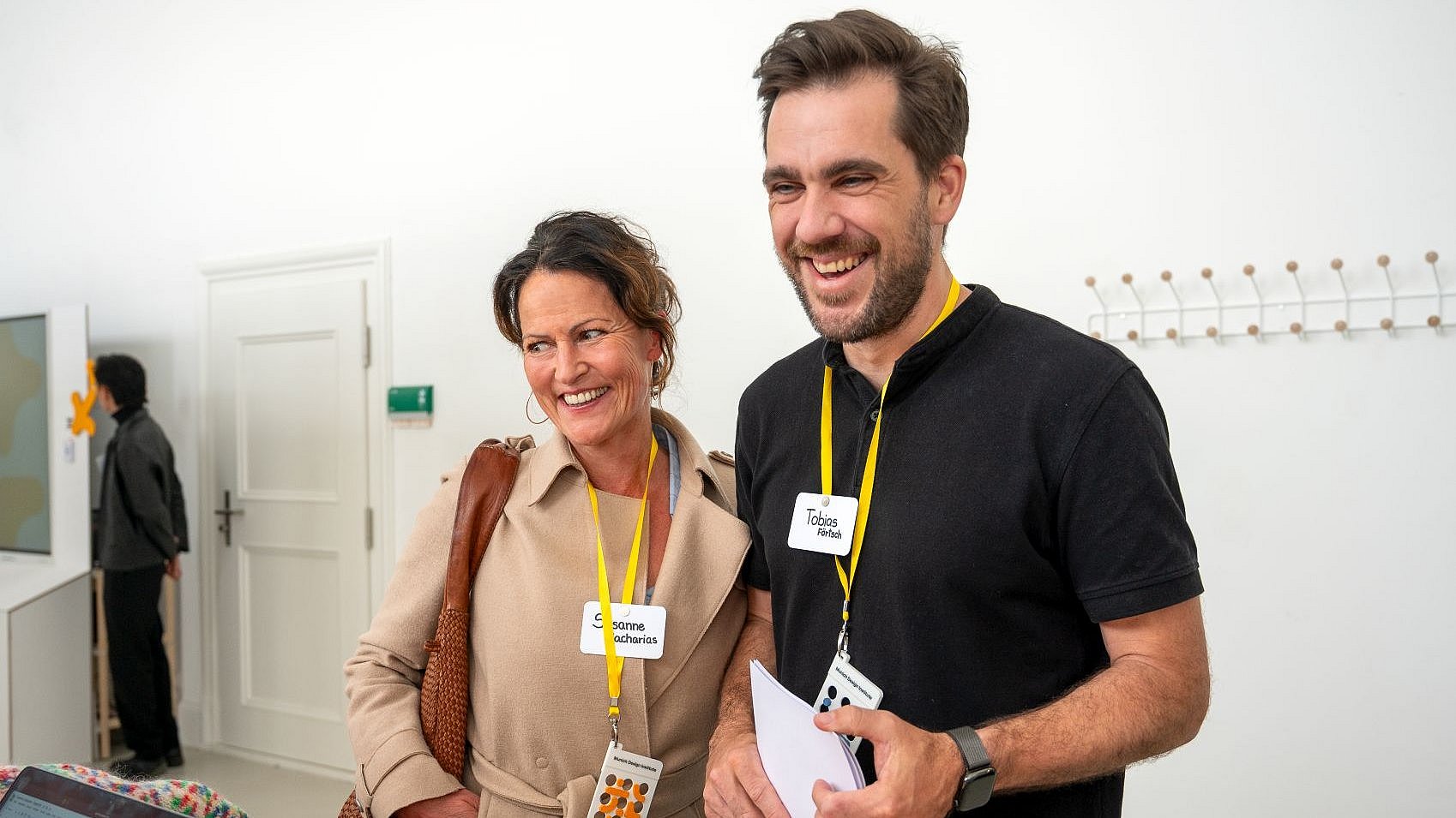Susanne Zacharias from the Chair of Integrated Product Design with Tobias Förtsch, Managing Director of the MDI and co-host.