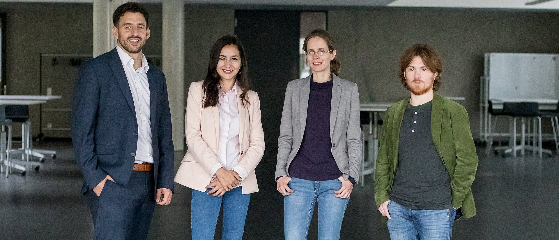 Die Gründer und Gründerinnen (v.li.): Karim Tarraf, Yvonne Rusche, Birgit Fullerton, Matthew Fullerton.