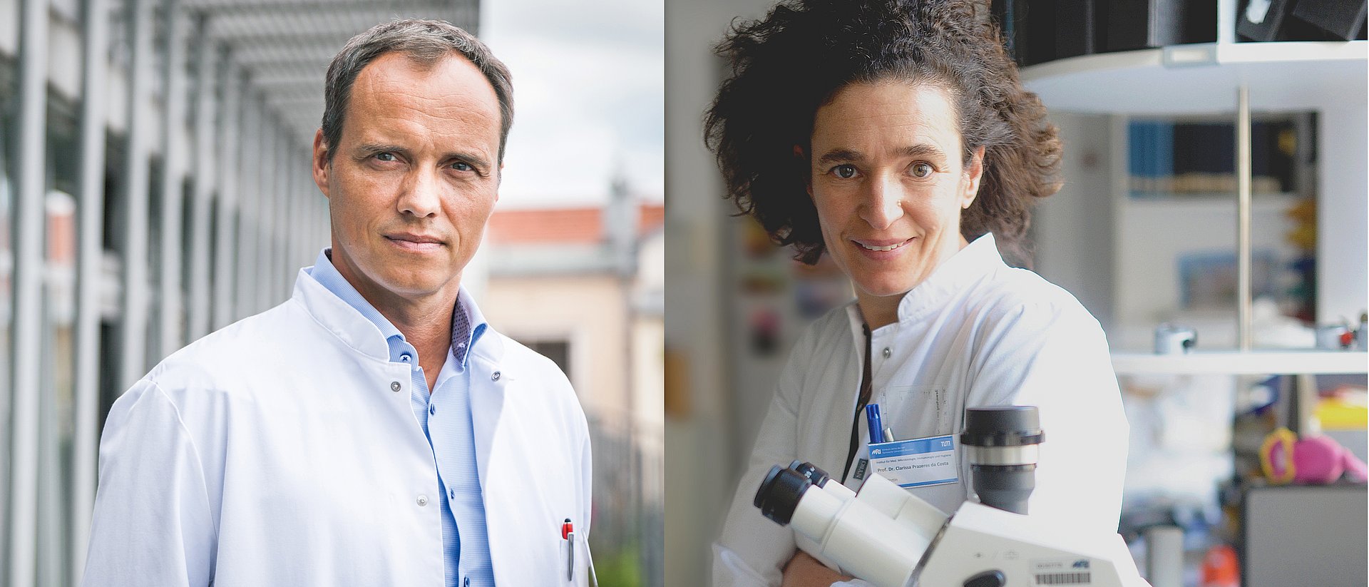 Prof. Markus Gerhard (links) und Prof. Clarissa Prazeres da Costa (rechts)