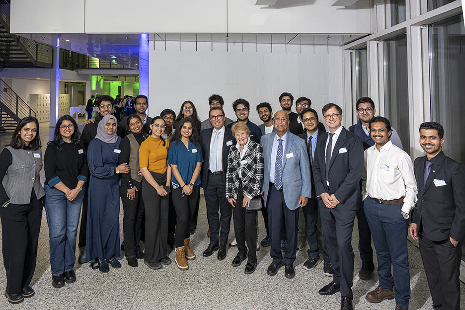 Group photo with scholarship holders and sponsors