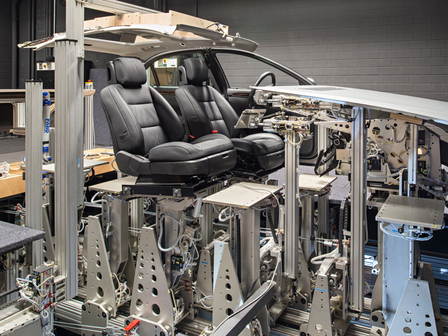 Der Modulare Ergonomie-Prüfstand kann ohne großen Aufwand umgerüstet werden.