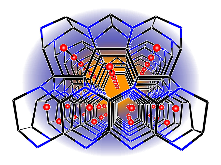 Lithium-Borsilicid-Gerüststruktur - Bild: T. Fässler/TUM