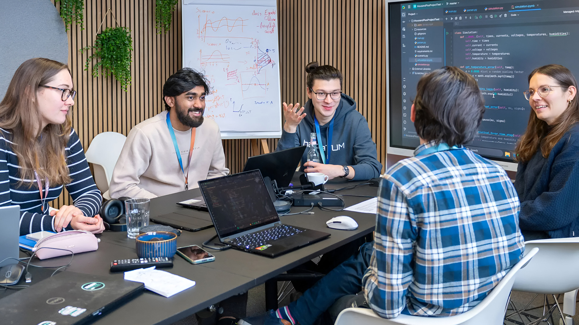 Students in a TUM working space
